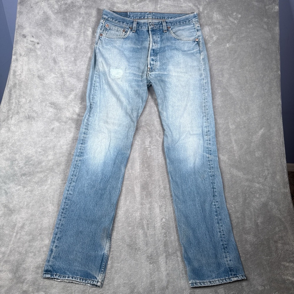 Vintage Levis Jeans Mens 33x34 (Fits 33x33) 501 XX Shrink To Fit 90s Made in USA